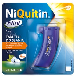 Niquitin Mini, 4 mg, tabletki do ssania, 20 szt