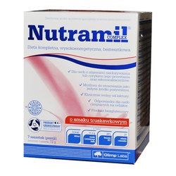 Nutramil, smak truskawkowy, 7 saszetek x 72g