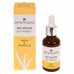 Orientana Bio, serum do twarzy, miód & propolis, 30ml