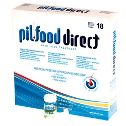 Pilfood Direct, kuracja przeciw wypadaniu włosów, 18 ampułek po 6ml