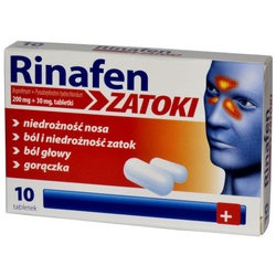 Rinafen Zatoki, 200 mg + 30 mg, tabletki, 10 szt