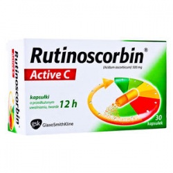 Rutinoscorbin Active C, kapsułki o przedłużonym uwalnianiu, 500 mg, 30 szt