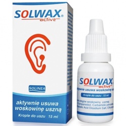 Solwax Active, krople, do usuwania woskowiny usznej, 15 ml