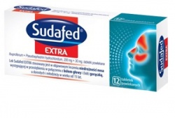 Sudafed Extra, 12 tabletek