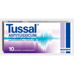Tussal Antitussicum, 15 mg, 10 tabletek