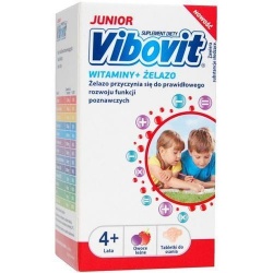 Vibovit Junior witaminy + żelazo, 30 tabletek do ssania
