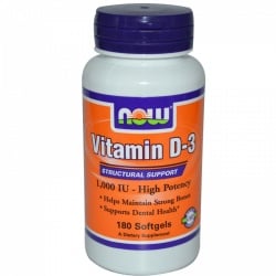NOW - Vitamin D3-1000 IU - 180kaps