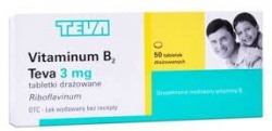 Vitaminum B2 Teva, 50 tabletek